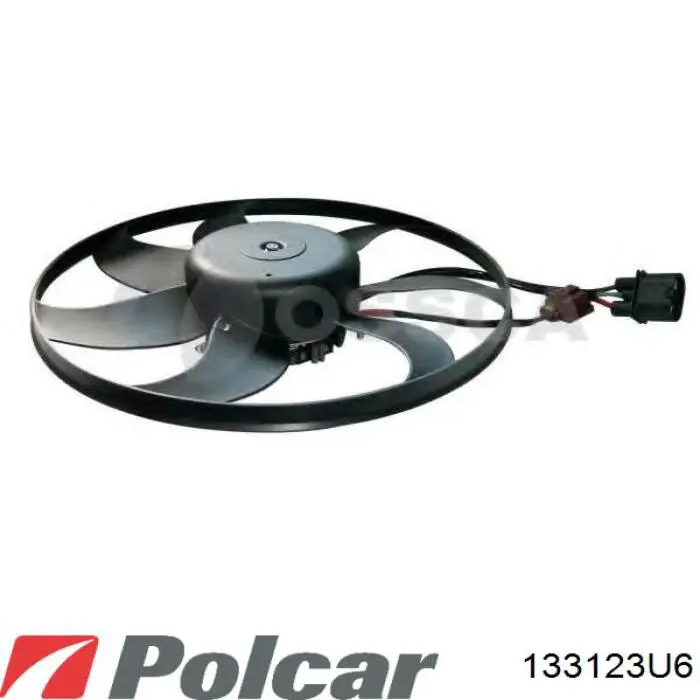Купити 133123U6 Polcar Електровентилятор охолодження в зборі (двигун + крильчатка), лівий