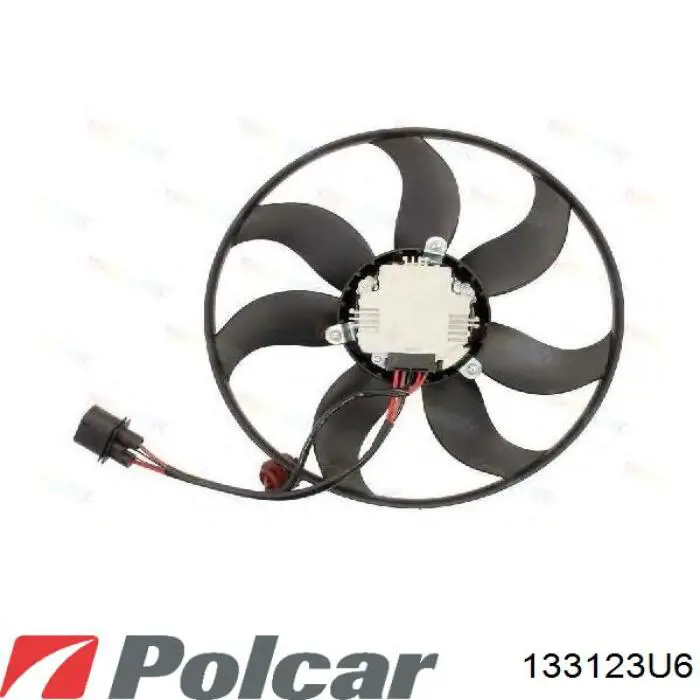 133123U6 Polcar електровентилятор охолодження в зборі (двигун + крильчатка, лівий)