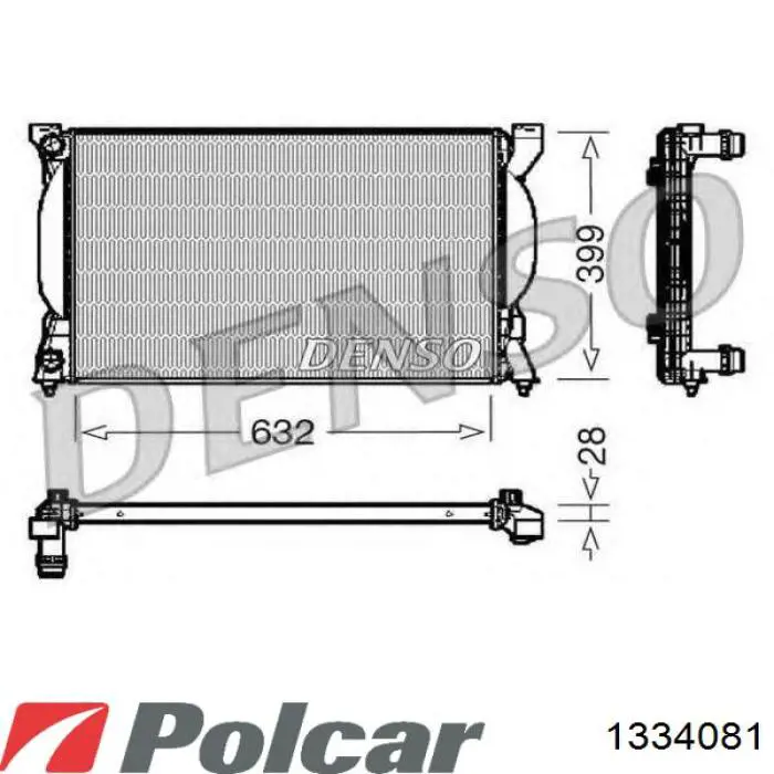 1334081 Polcar радіатор охолодження двигуна