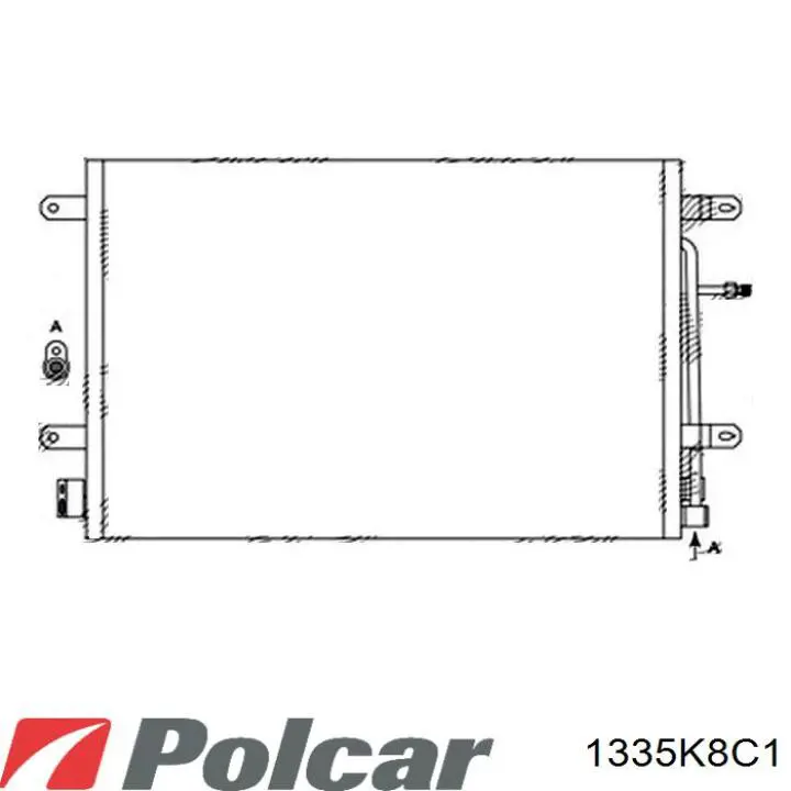 Радіатор кондиціонера 1335K8C1 Polcar