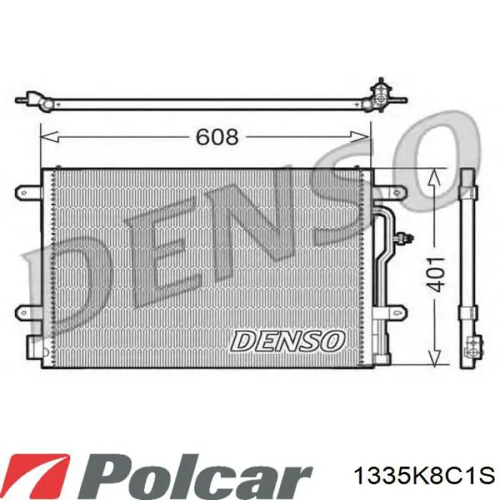 Купити 1335K8C1S Polcar Радіатор системи охолодження кондиціонера