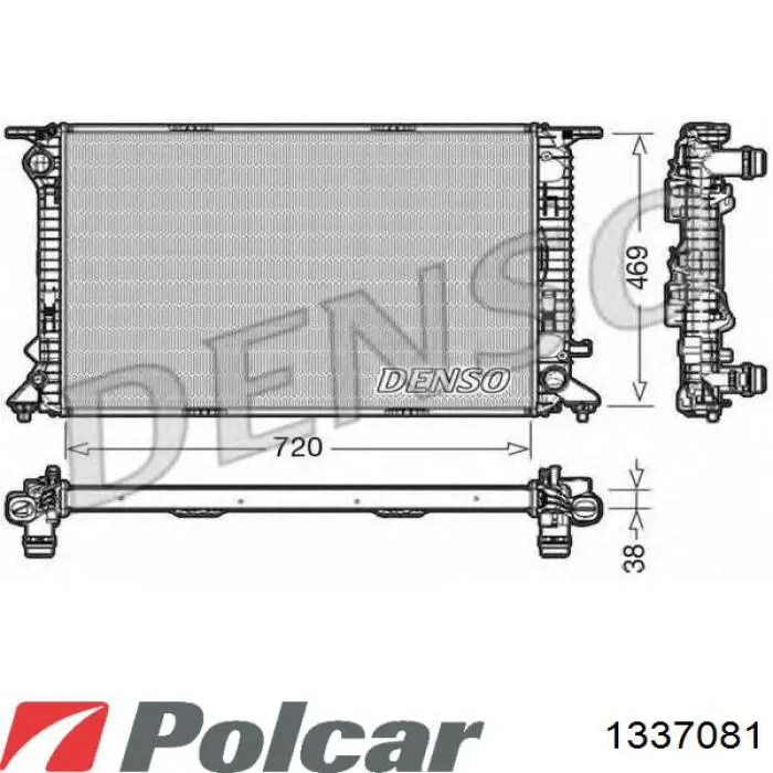 1337081 Polcar радіатор охолодження двигуна