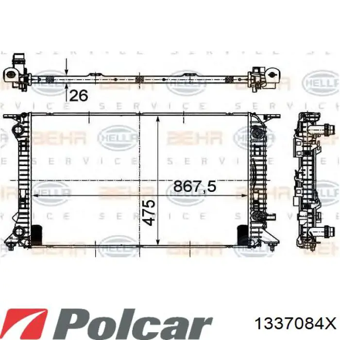 PL442804 Koyorad Радіатор охолодження двигуна