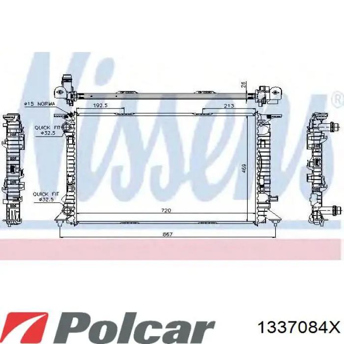 1337084X Polcar радіатор охолодження двигуна