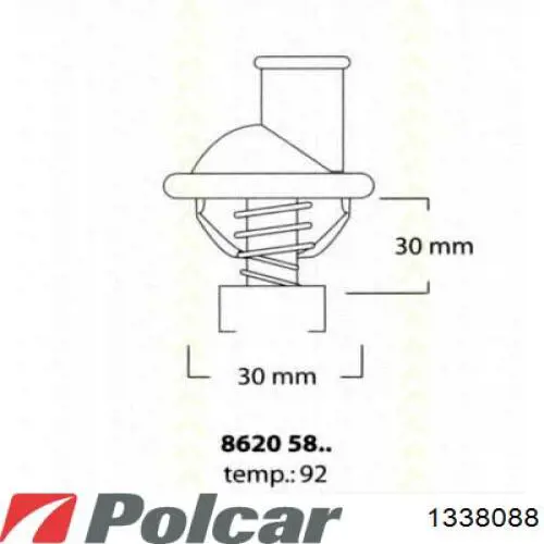 Радіатор основний Polcar 1338088 ціна, від 89.86 USD