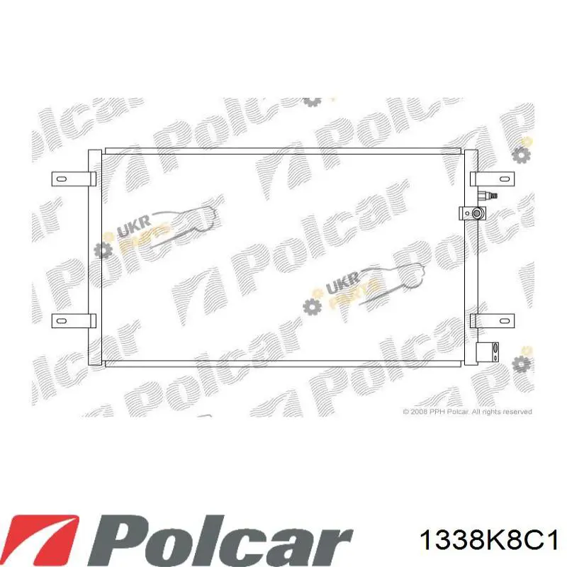 Радіатор кондиціонера 1338K8C1 Polcar