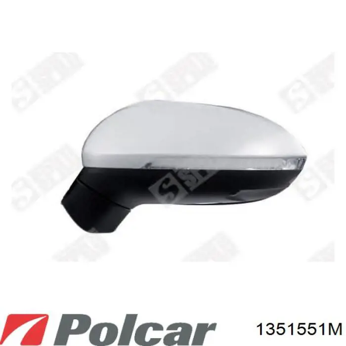 Праве бічне дзеркало Polcar 1351551M ціна, від 105.70 USD