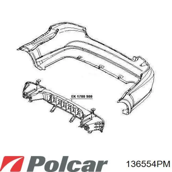 Накладка лівого бокового дзеркала Polcar 136554PM ціна, від 30.08 USD