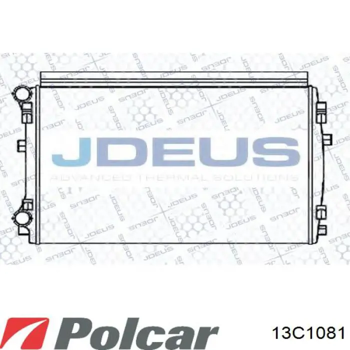 Радіатор охолодження двигуна 13C1081 Polcar