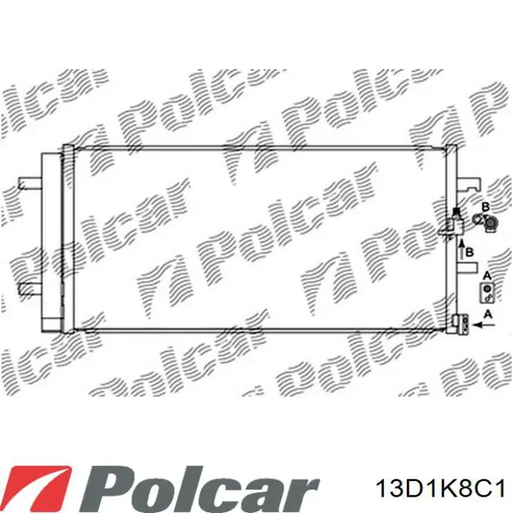 Радіатор кондиціонера 13D1K8C1 Polcar