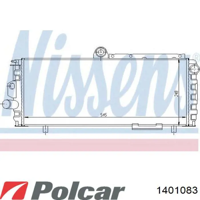 1401083 Polcar радіатор охолодження двигуна