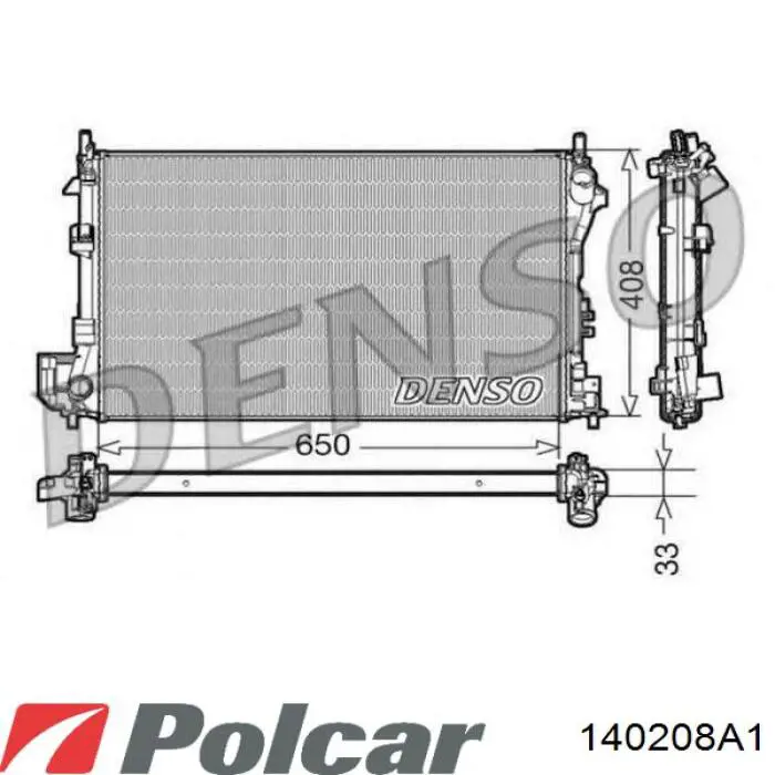 140208A1 Polcar Радіатор охолодження двигуна
