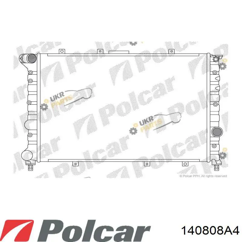140808A4 Polcar радіатор охолодження двигуна