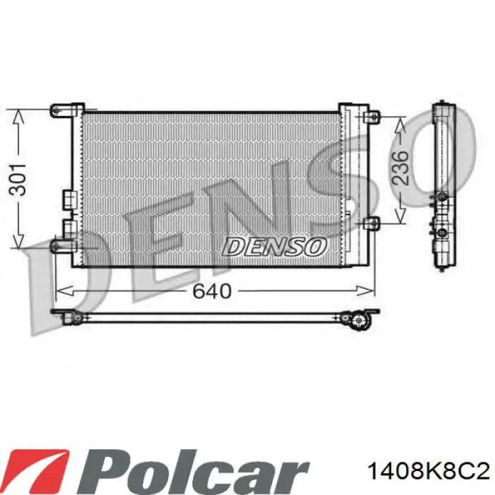 Конденсатор кондиціонера Fiat/Alfa/Lancia 60694667 ціна, від 75.58 USD