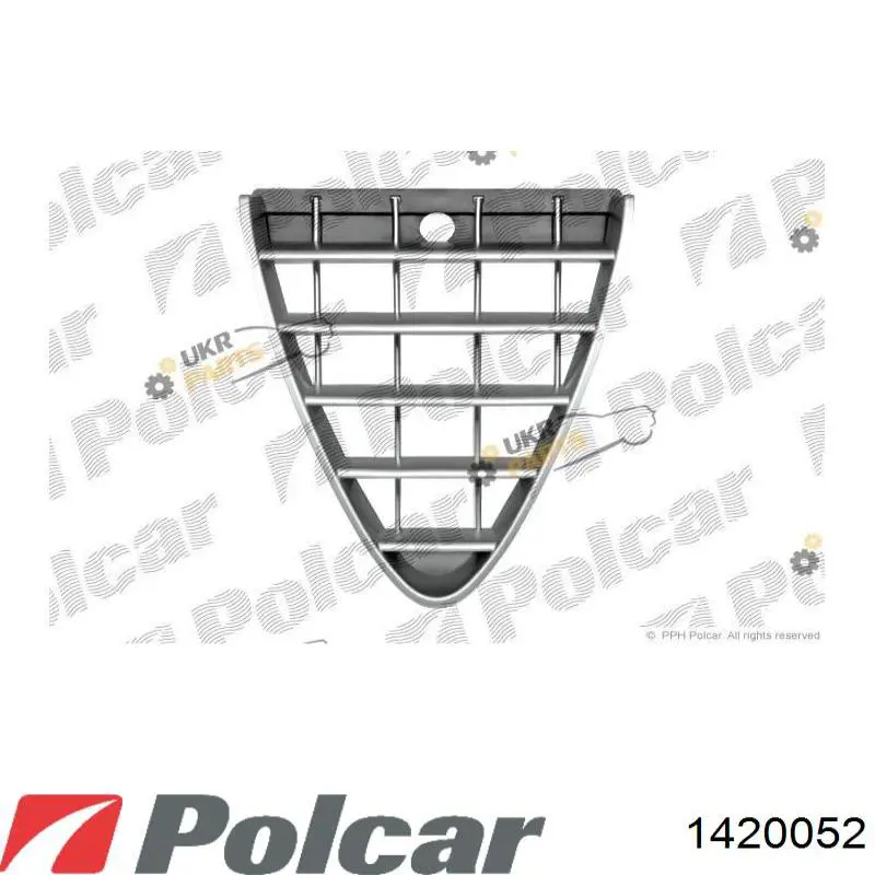 1420052 Polcar Решітка переднього бампера, ліва