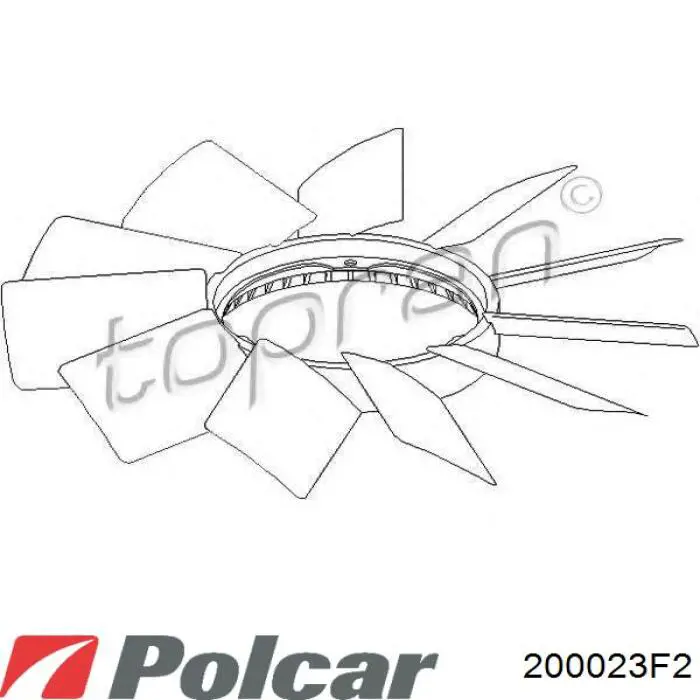 200023F2 Polcar Вентилятор / крильчатка радіатора охолодження