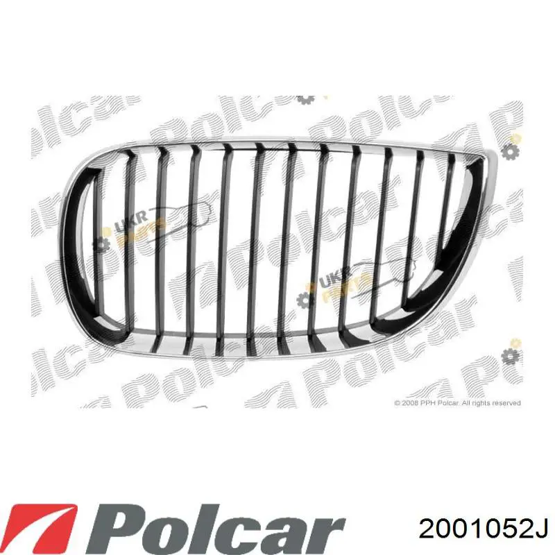 Решітка радіатора права Polcar 2001052J ціна, від 21.03 USD