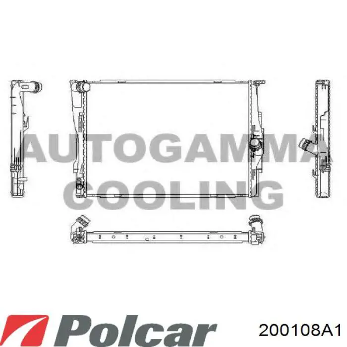 Радіатор 200108A1 Polcar