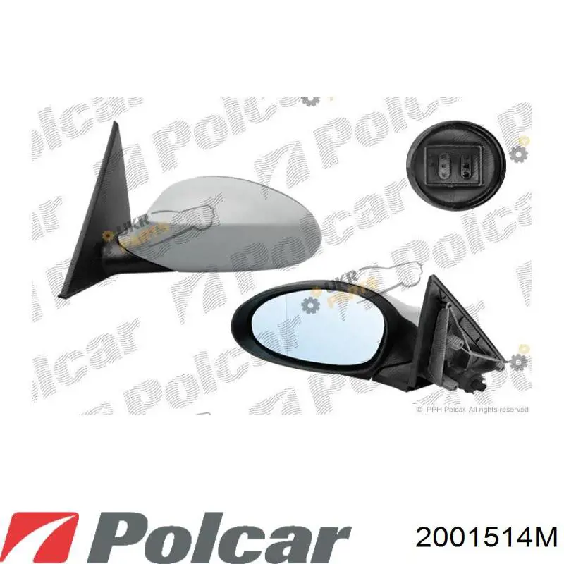 2001514M Polcar дзеркало заднього виду, ліве