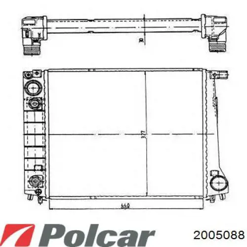 Радіатор охолодження двигуна 2005088 Polcar