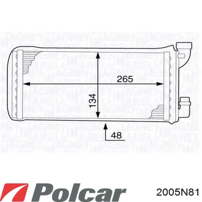 2005N81 Polcar Радіатор опалювача салону