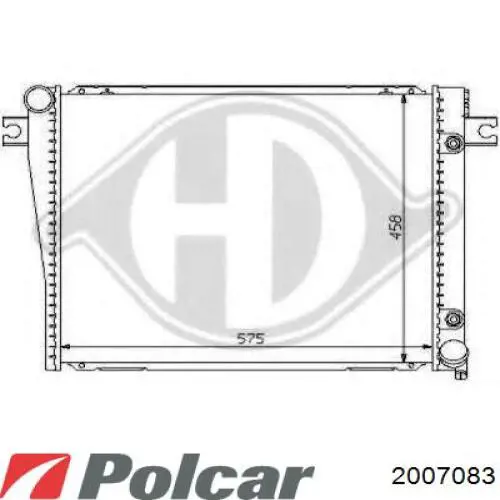 2007083 Polcar радіатор охолодження двигуна
