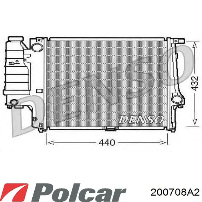 200708A2 Polcar Радіатор охолодження двигуна