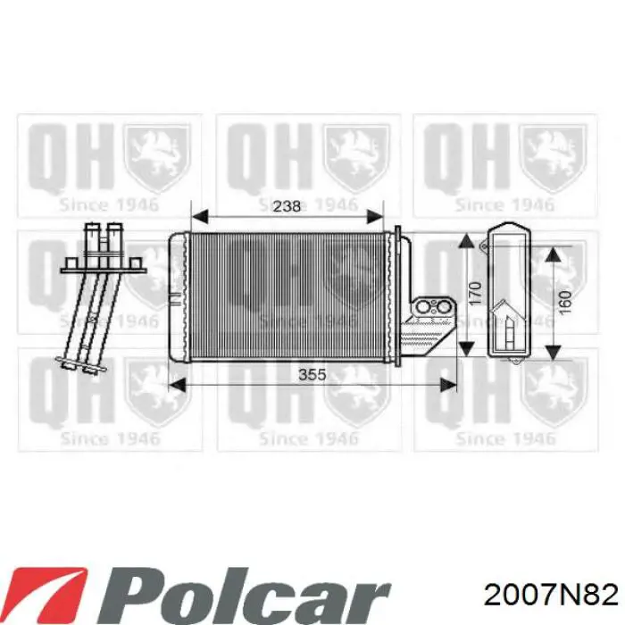 2007N82 Polcar радіатор пічки (обігрівача)