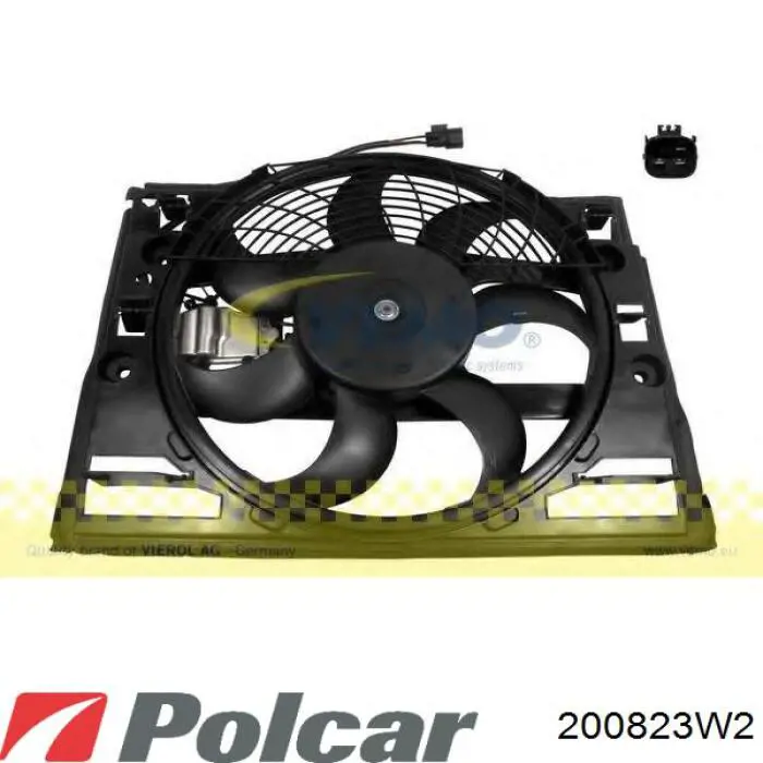 200823W2 Polcar Дифузор радіатора охолодження, в зборі з мотором і крильчаткою