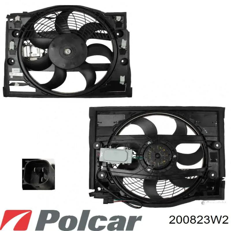 200823W2 Polcar дифузор радіатора охолодження, в зборі з двигуном і крильчаткою