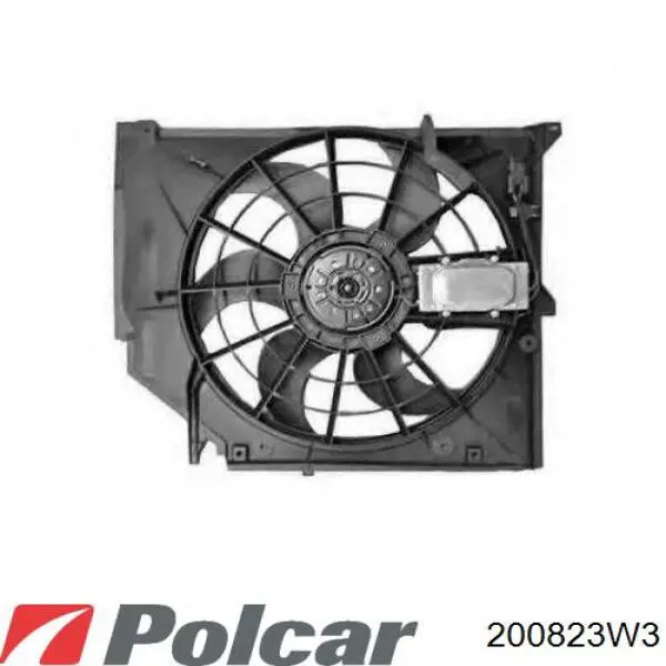 200823W3 Polcar дифузор радіатора охолодження, в зборі з двигуном і крильчаткою