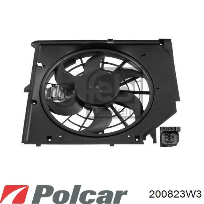 Купити 7525508 BMW Дифузор радіатора охолодження, в зборі з двигуном і крильчаткою
