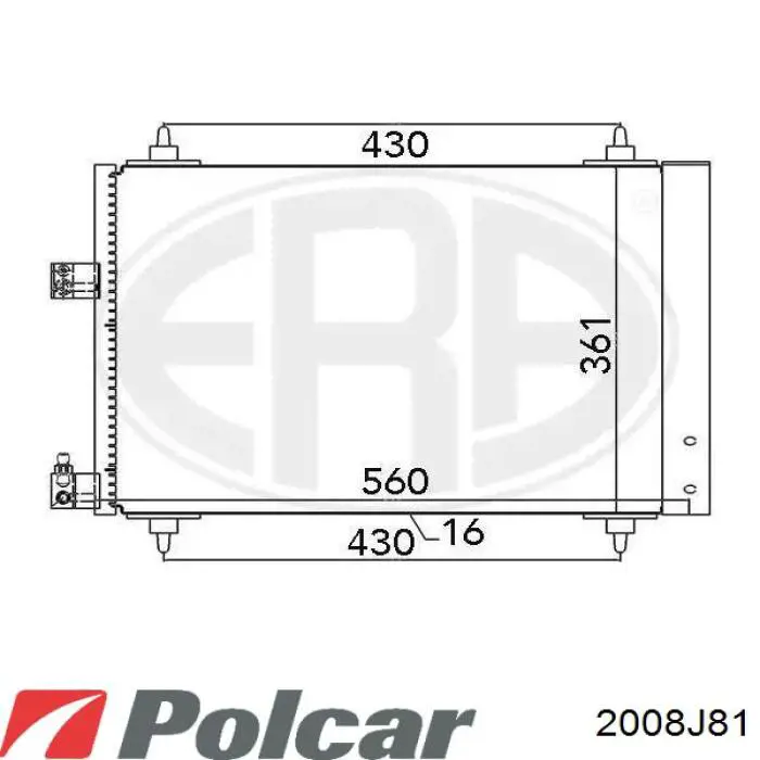 2008J81 Polcar радіатор интеркуллера