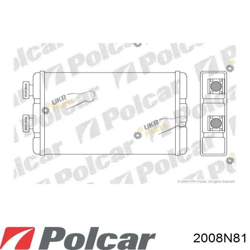 Радіатор пічки 2008N81 Polcar