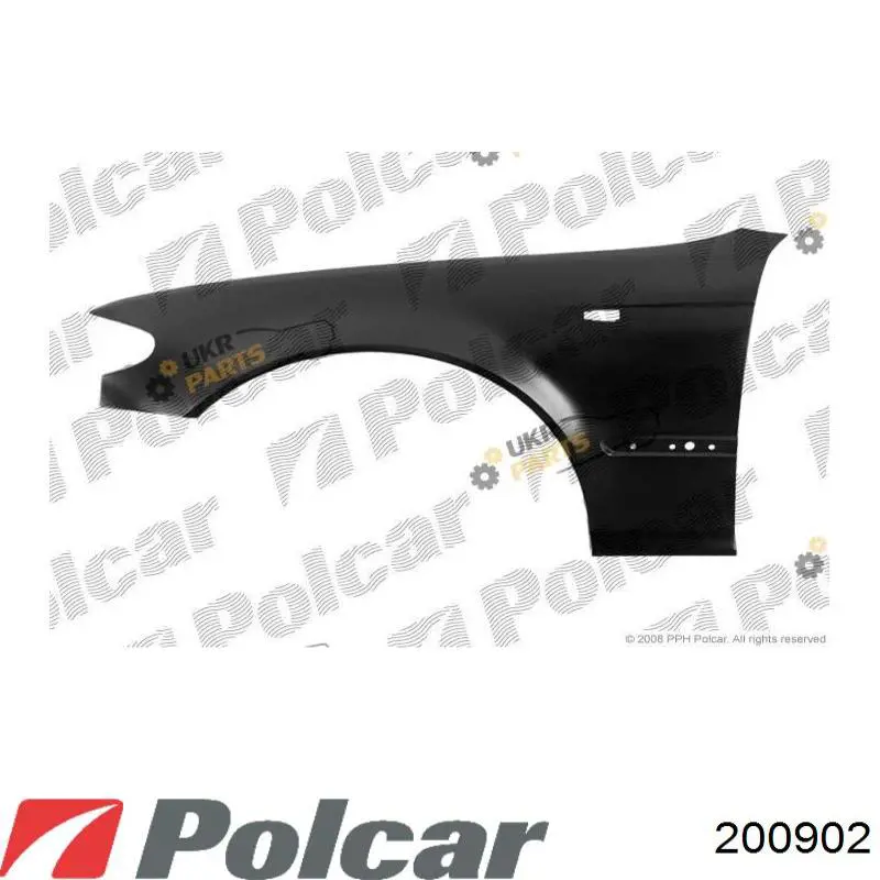 Крило переднє праве Polcar 200902 ціна, від 45.42 USD