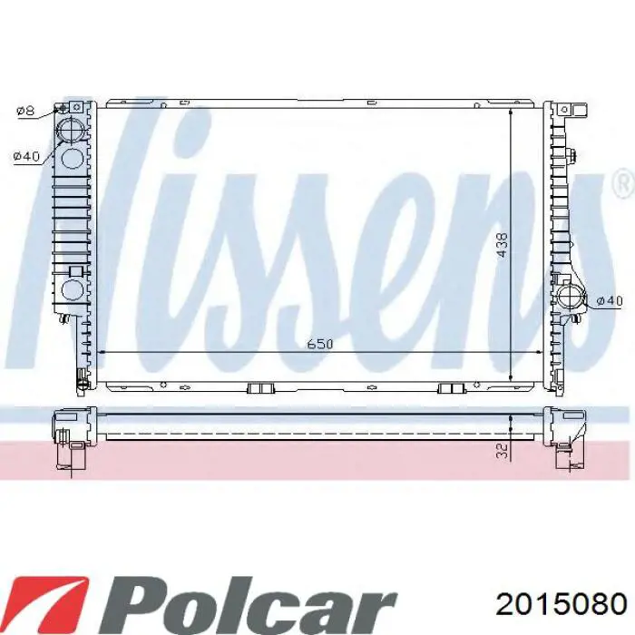 2015080 Polcar радіатор охолодження двигуна