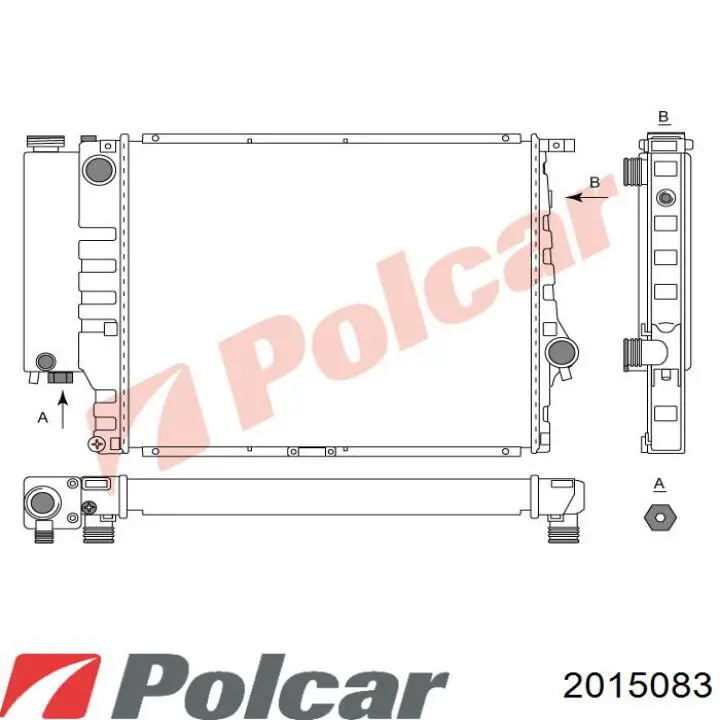 2015083 Polcar Радіатор охолодження двигуна