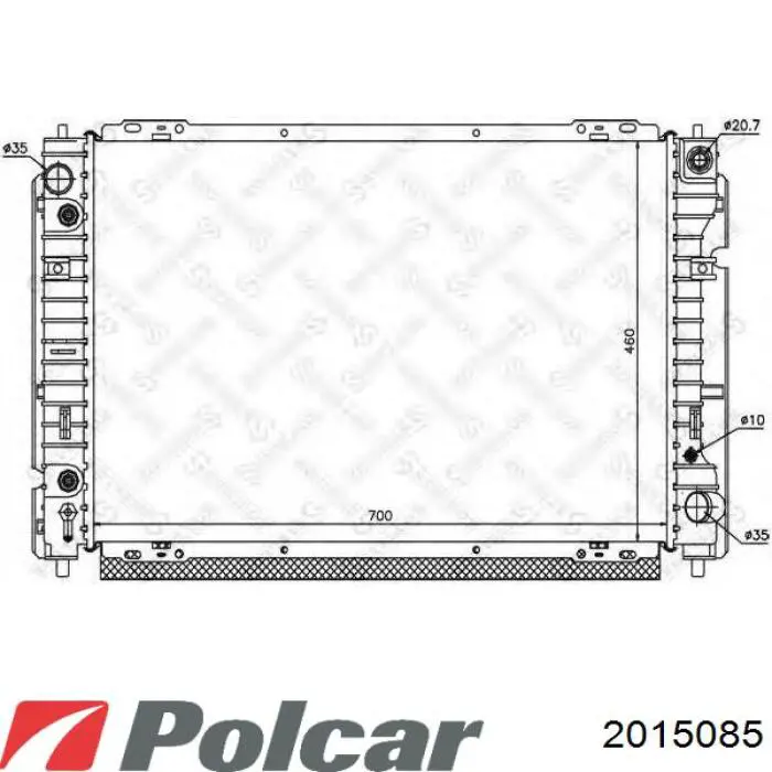 Радіатор основний Polcar 2015085 ціна, від 75.26 USD