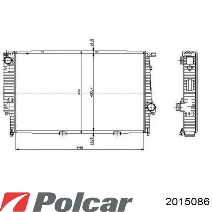 Купити 2015086 Polcar Радіатор двигуна