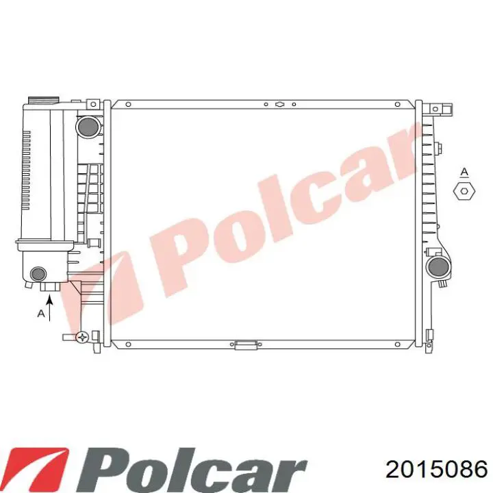 Радіатор основний Polcar 2015086 ціна, від 91.28 USD