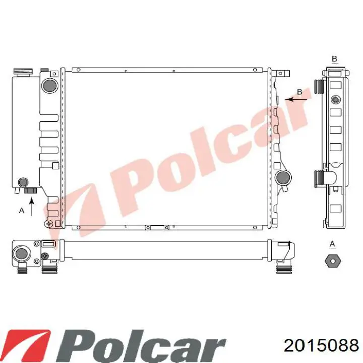 2015088 Polcar Радіатор охолодження двигуна