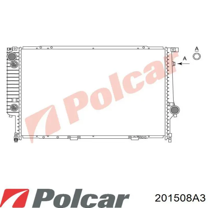 Радіатор основний Polcar 201508A3 ціна, від 58.90 USD