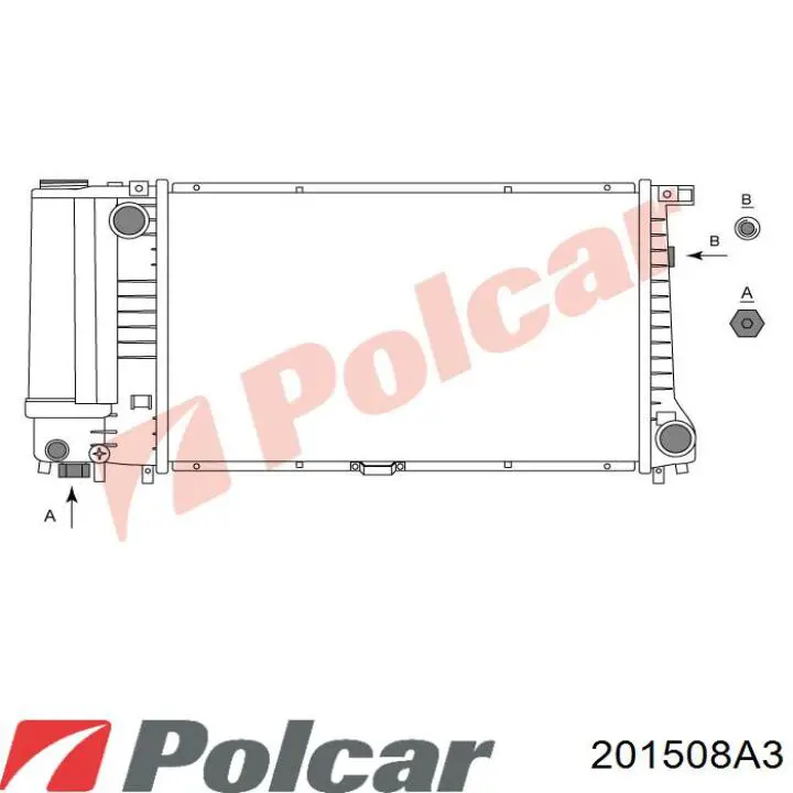 201508A3 Polcar радіатор охолодження двигуна