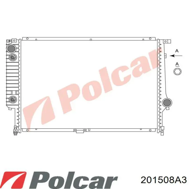 Радіатор 201508A3 Polcar