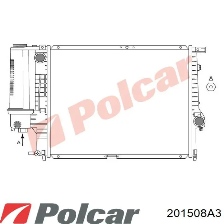 Купити 201508A3 Polcar Радіатор двигуна