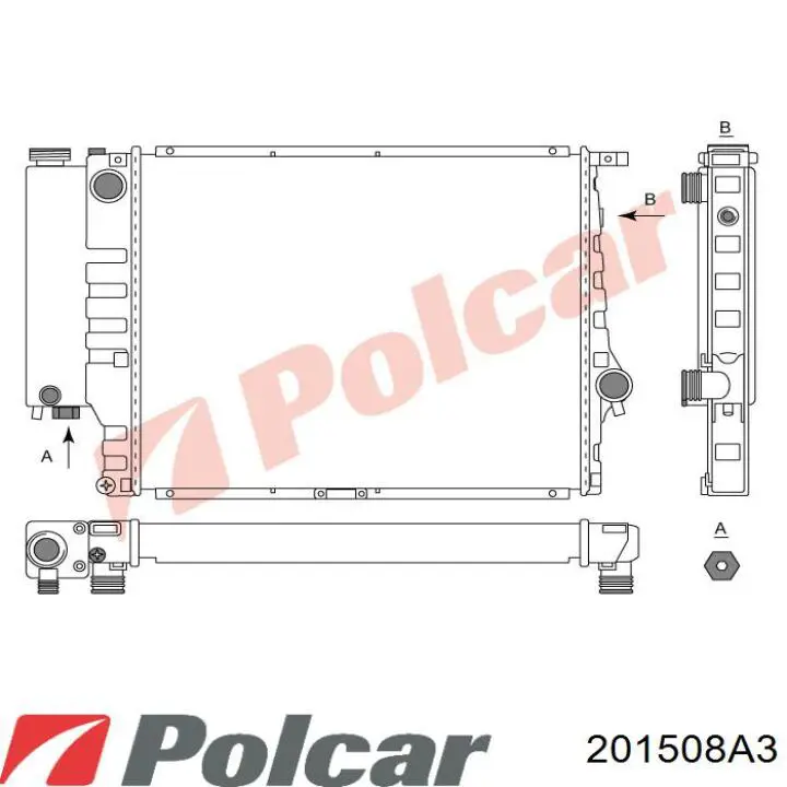 201508A3 Polcar Радіатор охолодження двигуна