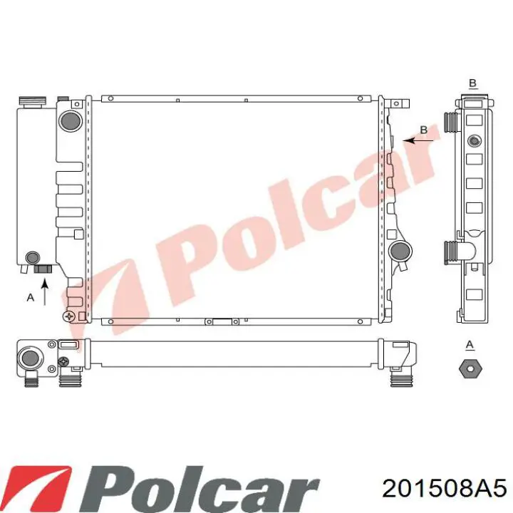 Радіатор 201508A5 Polcar