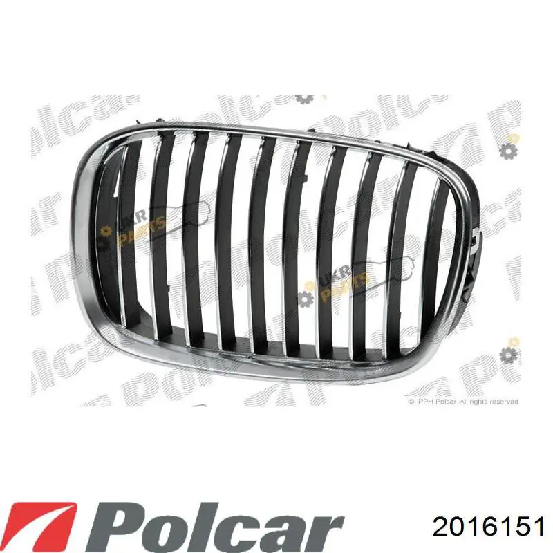 Решітка радіатора ліва Polcar 2016151 ціна, від 26.25 USD