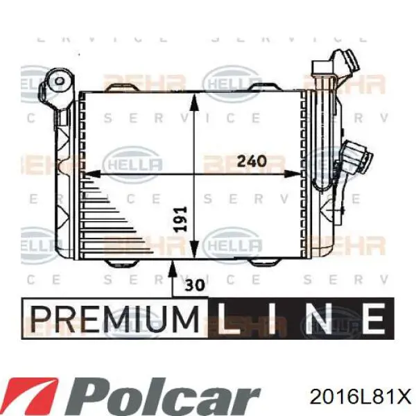 2016L81X Polcar радіатор масляний