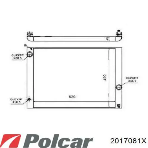 2017081X Polcar радіатор охолодження двигуна